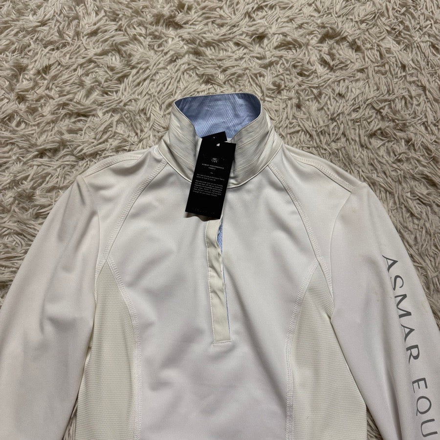 NOEL ASMAR EQUESTRIAN New Women’s XXS White Noel Asmar Long Sleeve Horseback Riding Show Shirt (2)