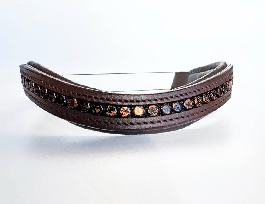 OTHER Black & Copper Beaded Browband (2)