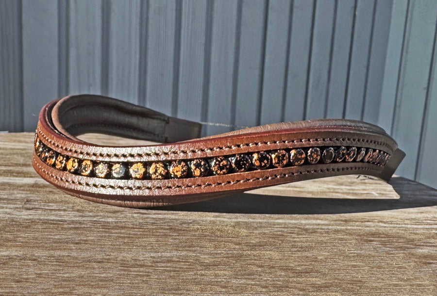OTHER Black & Copper Beaded Browband (6)