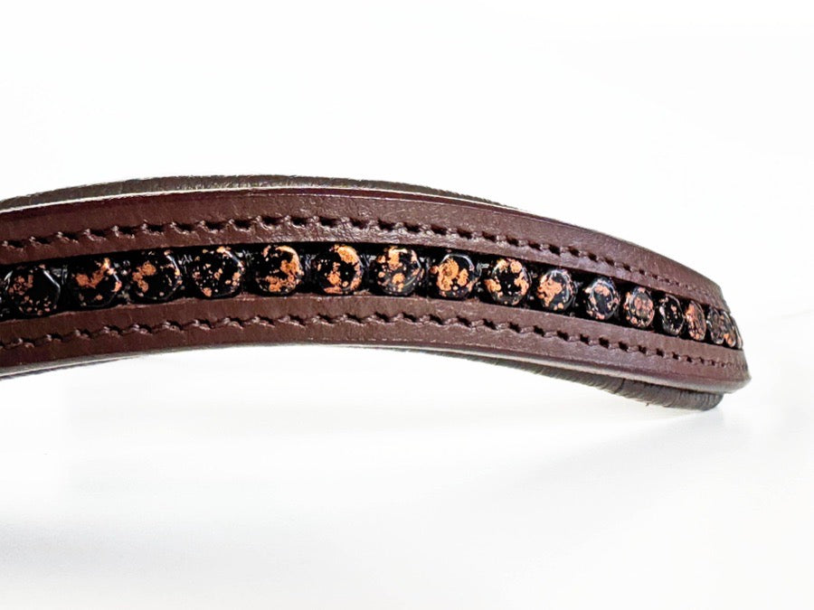 OTHER Black & Copper Beaded Browband (4)