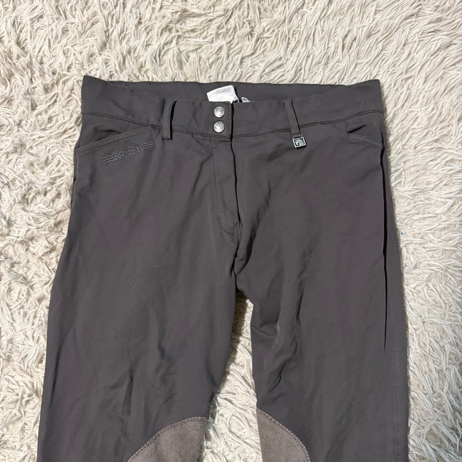 Women’s Size 30 Brown/Grey Romfh Knee Patch Horseback Riding Breeches