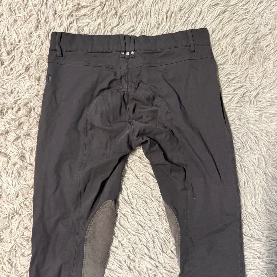 Women’s Size 30 Brown/Grey Romfh Knee Patch Horseback Riding Breeches