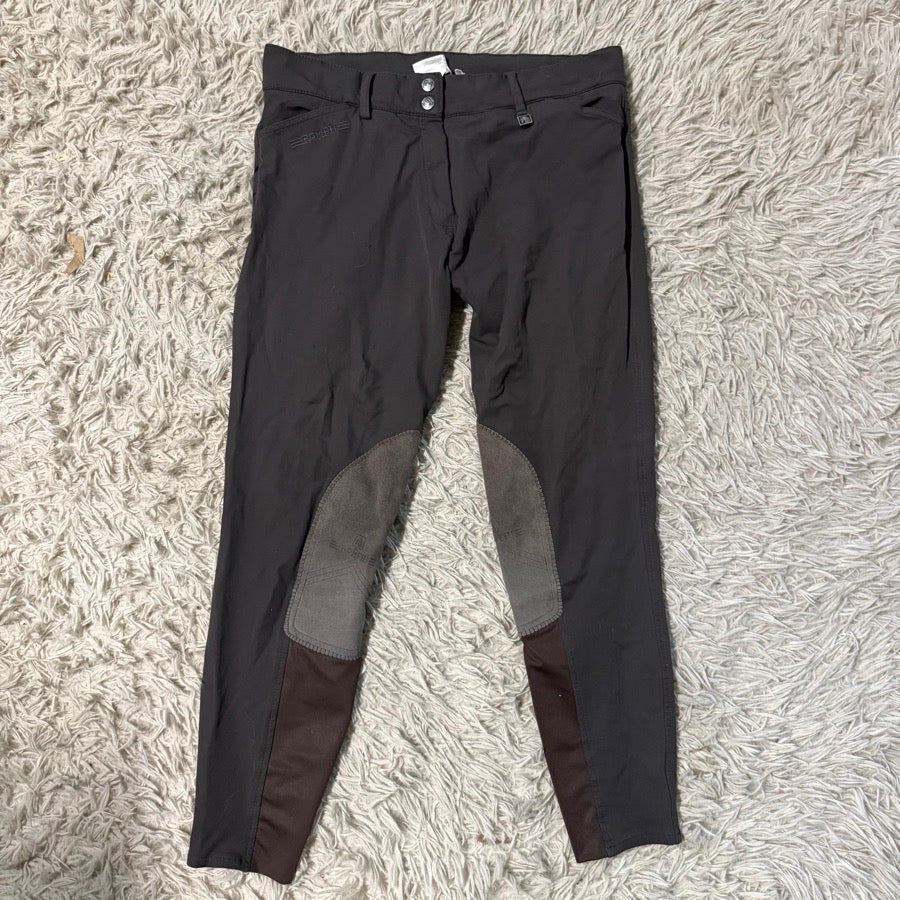 Women’s Size 30 Brown/Grey Romfh Knee Patch Horseback Riding Breeches