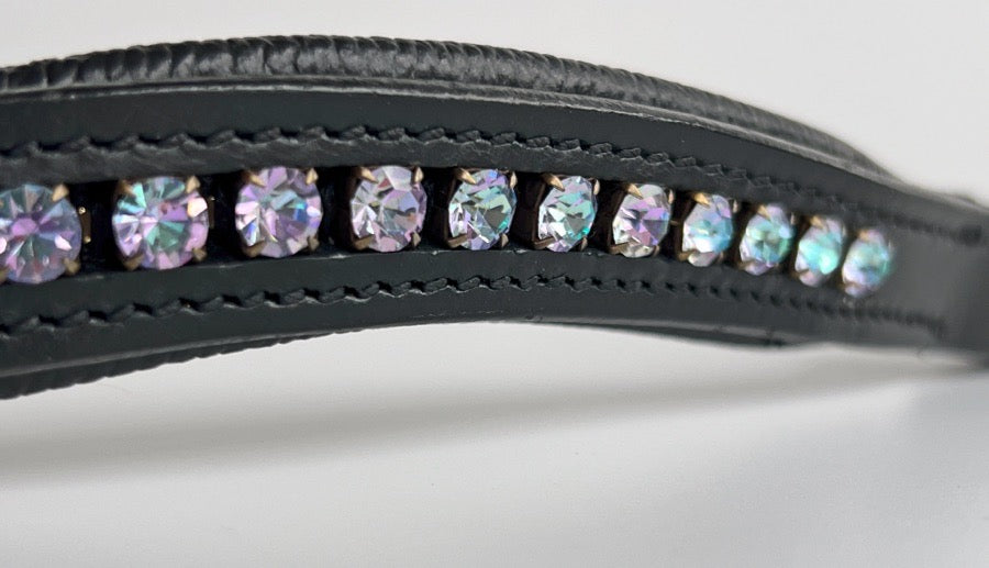 Blue and Lilac Crystal Browband