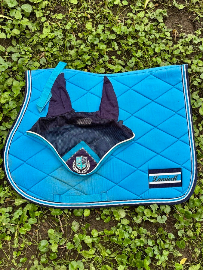 LAMI-CELL Lami-Cell Saddle Pad & Ear bonnet 🩵💙