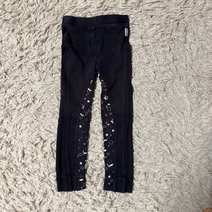 Child’s 6/7 Years Navy Harry Hall Knee Patch Horseback Riding Tights Breeches