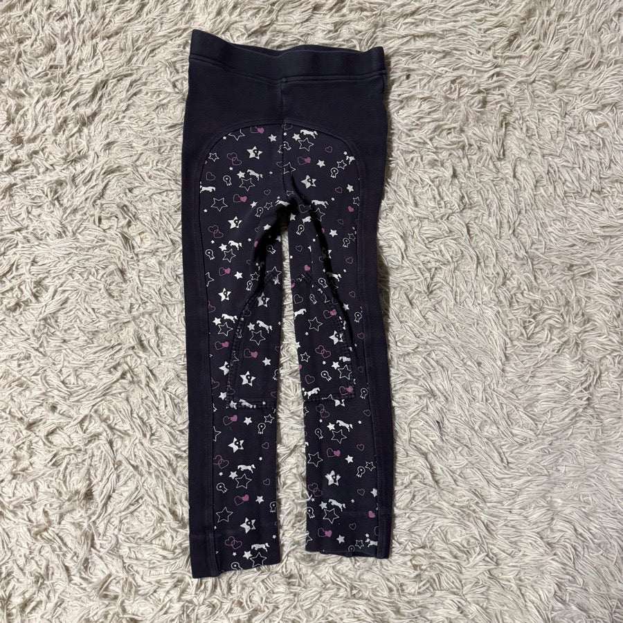 Child’s 6/7 Years Navy Harry Hall Knee Patch Horseback Riding Tights Breeches