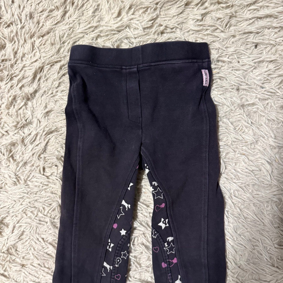 Child’s 6/7 Years Navy Harry Hall Knee Patch Horseback Riding Tights Breeches