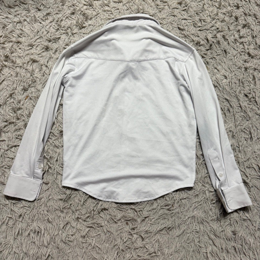ROMFH Boy’s Medium White Romfh Long Sleeve Horseback Riding Show Shirt (3)