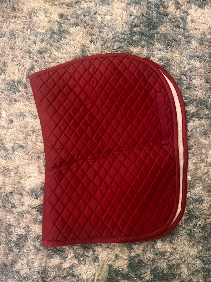 Red Tuffrider saddle pad