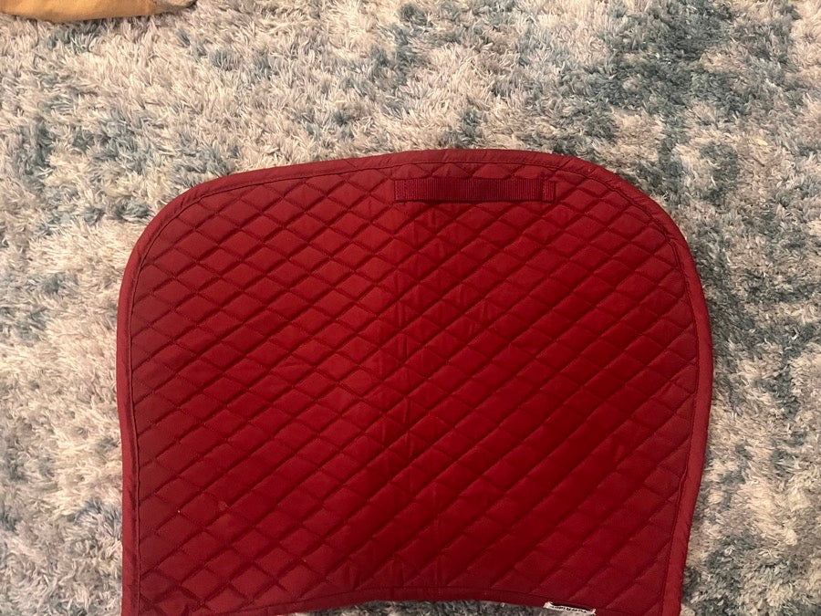 Red Tuffrider saddle pad