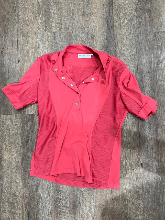 PS of Sweden Cecile Short Sleeve Top Shirt Berry Pink