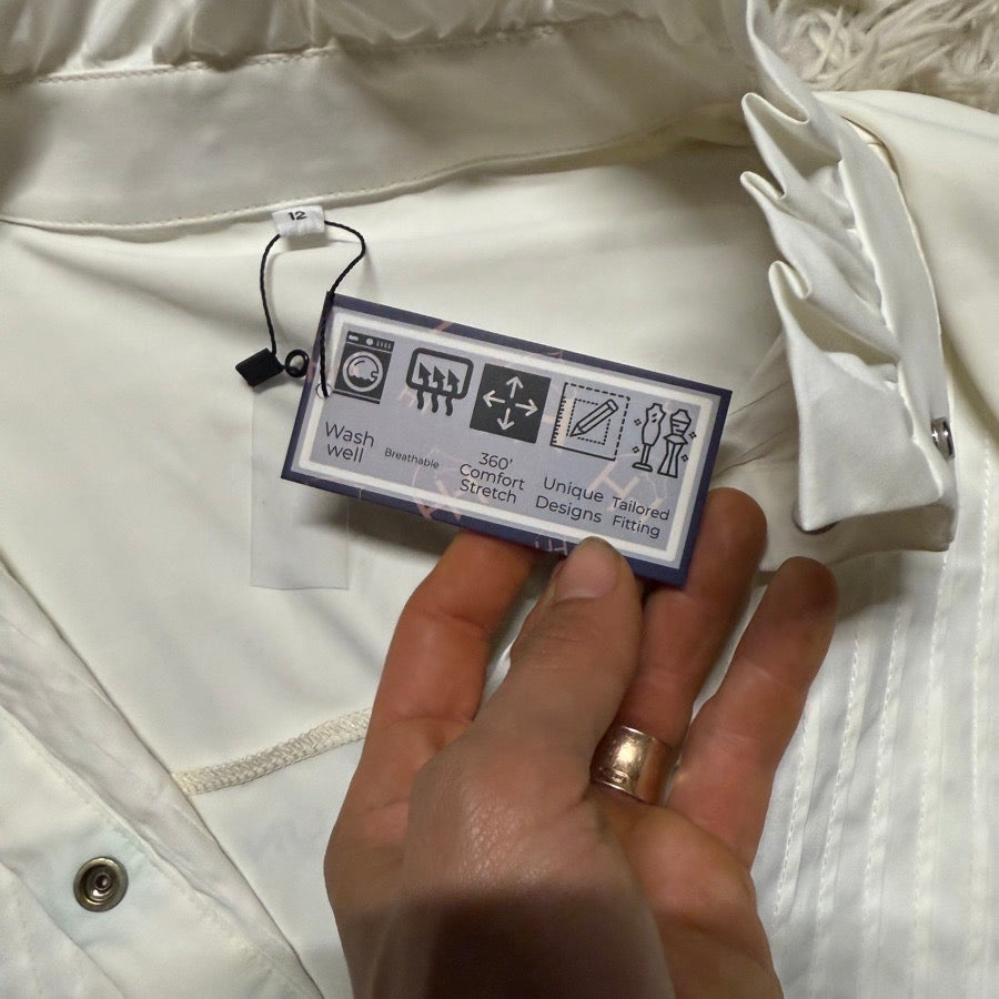 Other New Women’s Size 12 White HH Unique Long Sleeve Horseback Riding Show Shirt. (5)