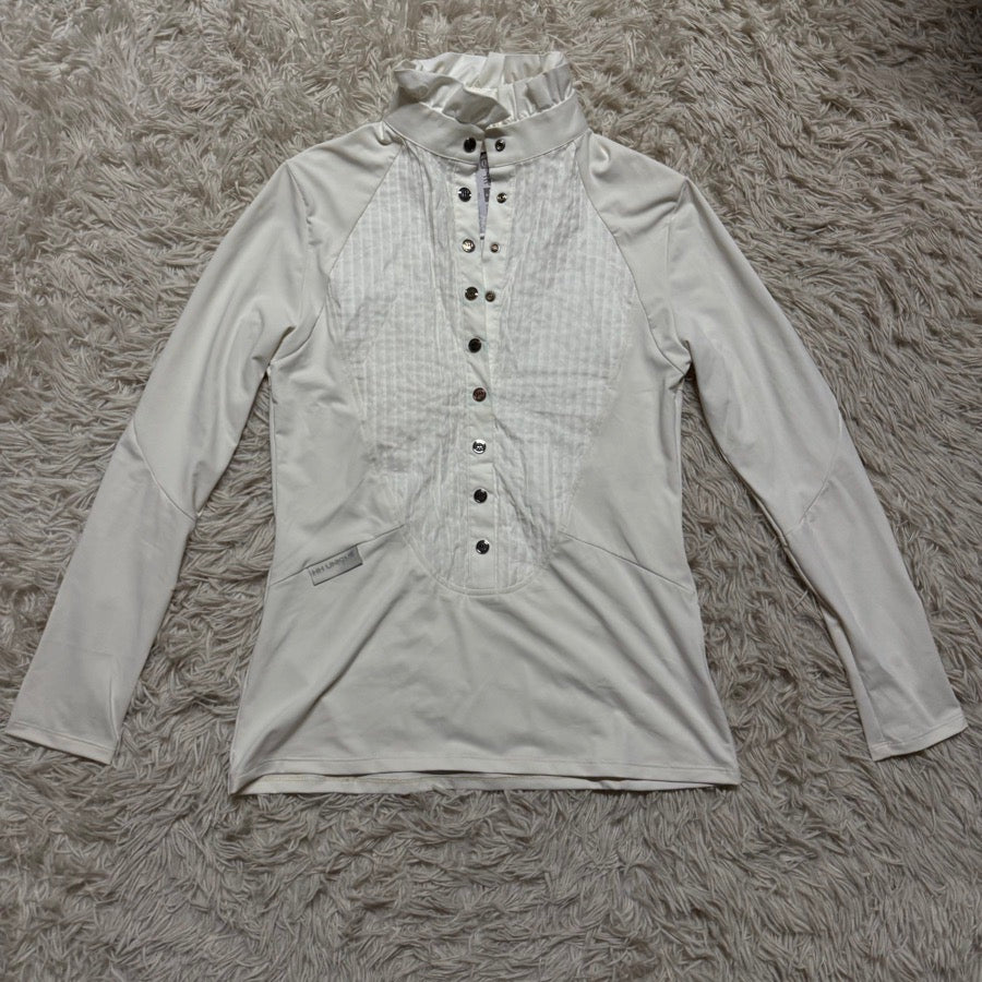 Other New Women’s Size 12 White HH Unique Long Sleeve Horseback Riding Show Shirt.
