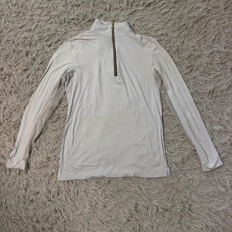 THE TAILORED SPORTSMAN Women’s Small White Tailored Sportsman Long Sleeve Horseback Riding Sunshirt