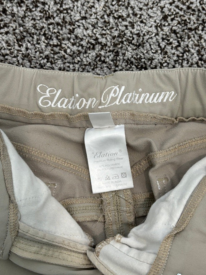 Tan Elation Platinum Low Rise Breeches