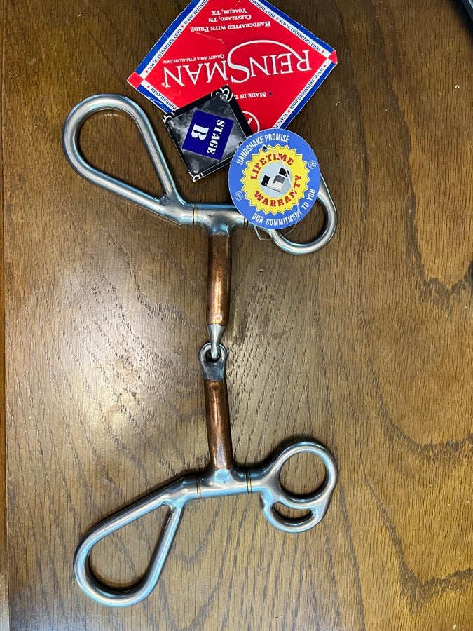 Reinsman colt 1/2 smooth copper snaffle