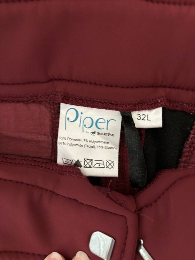 32L Smartpak Piper winter softshell, merlot, knee patch. Great condition