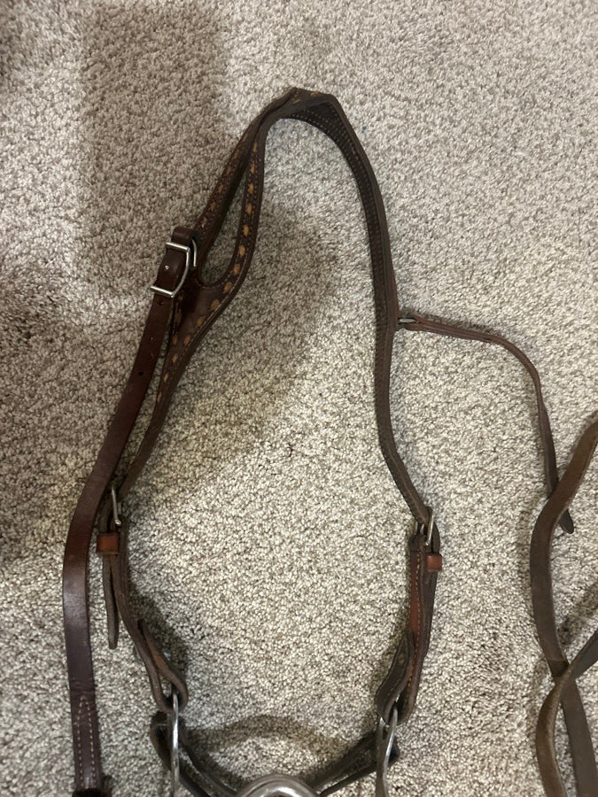 Western bridal with curb bit