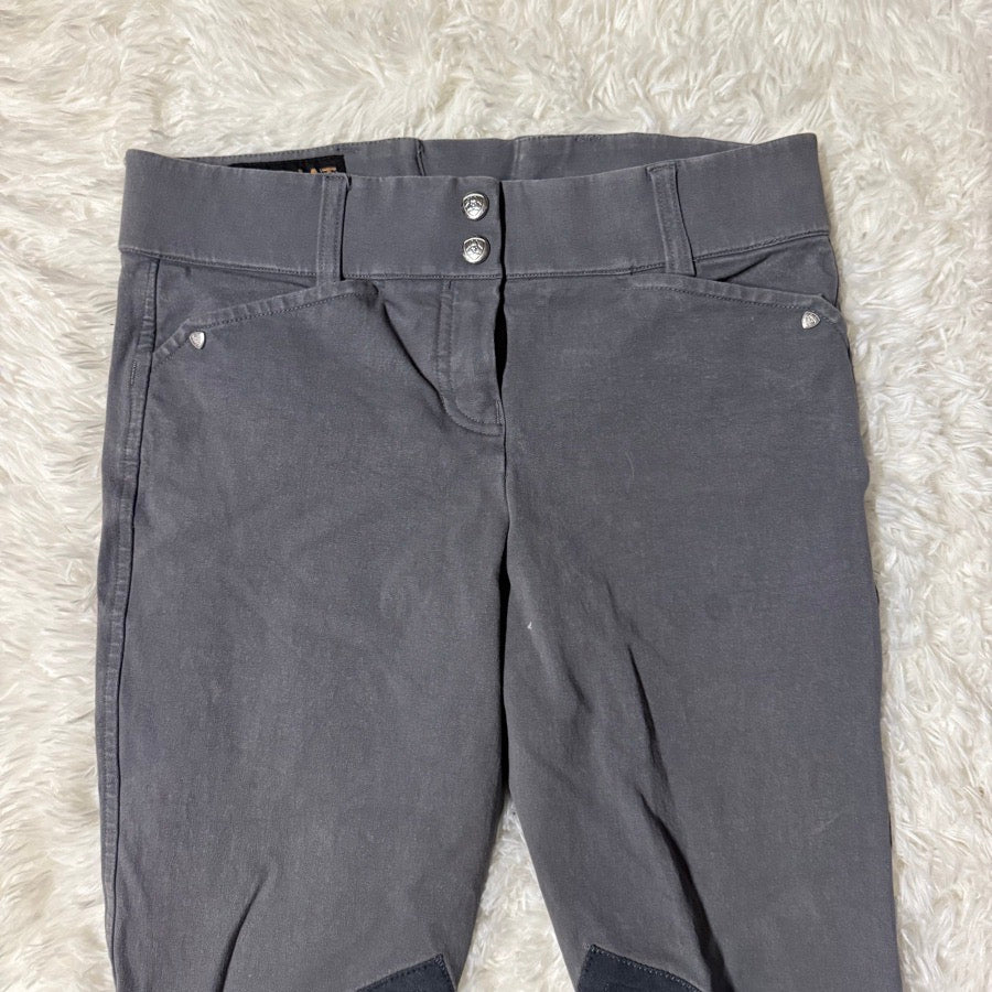 ARIAT Women’s Size 26R Grey Ariat Knee Patch Horseback Riding Breeches (3)