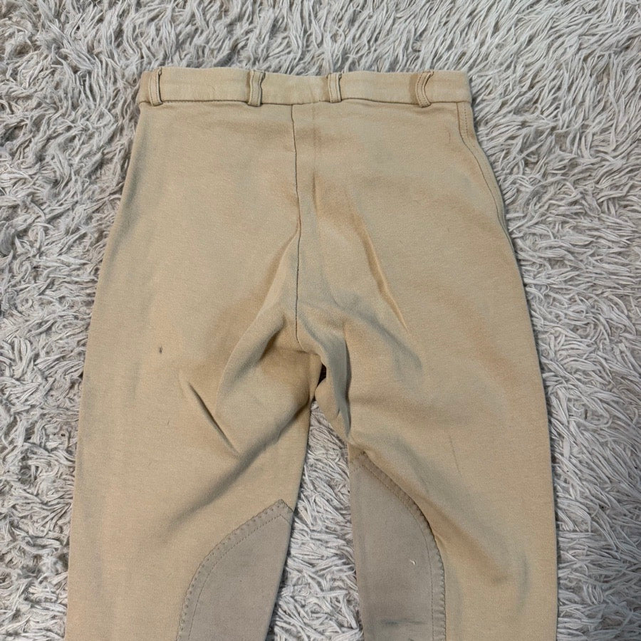Women’s Size 28 Tan Knee Patch Horseback Riding Breeches. Good Condition.