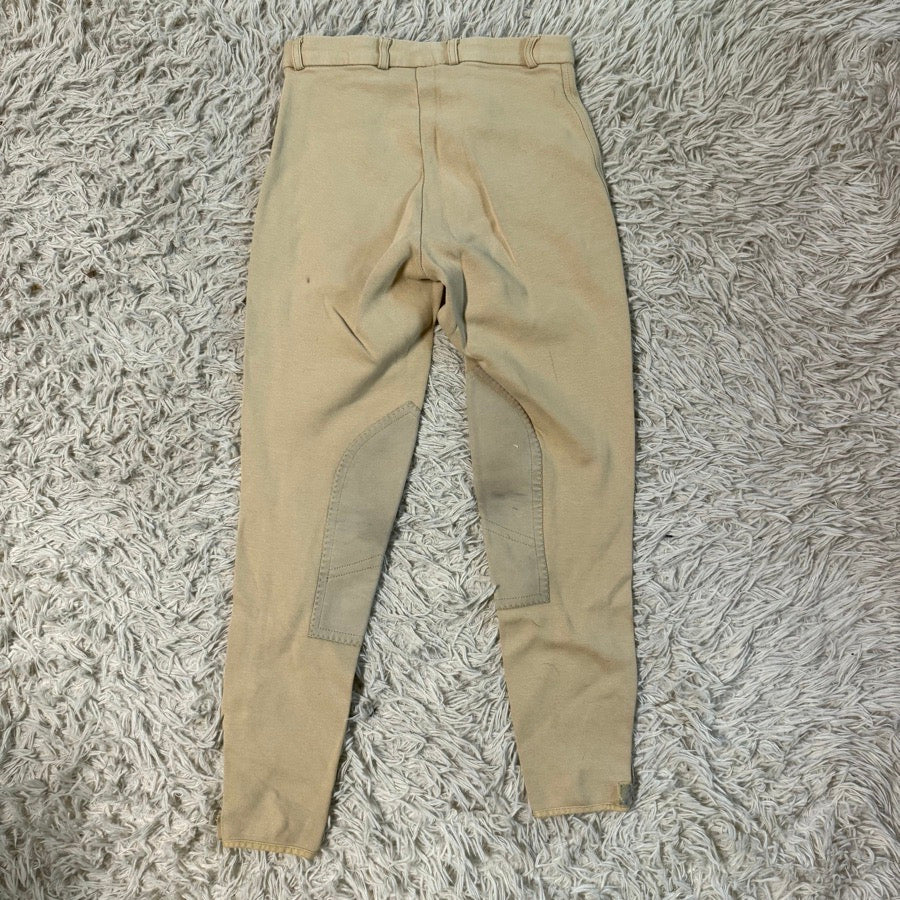 Women’s Size 28 Tan Knee Patch Horseback Riding Breeches. Good Condition.