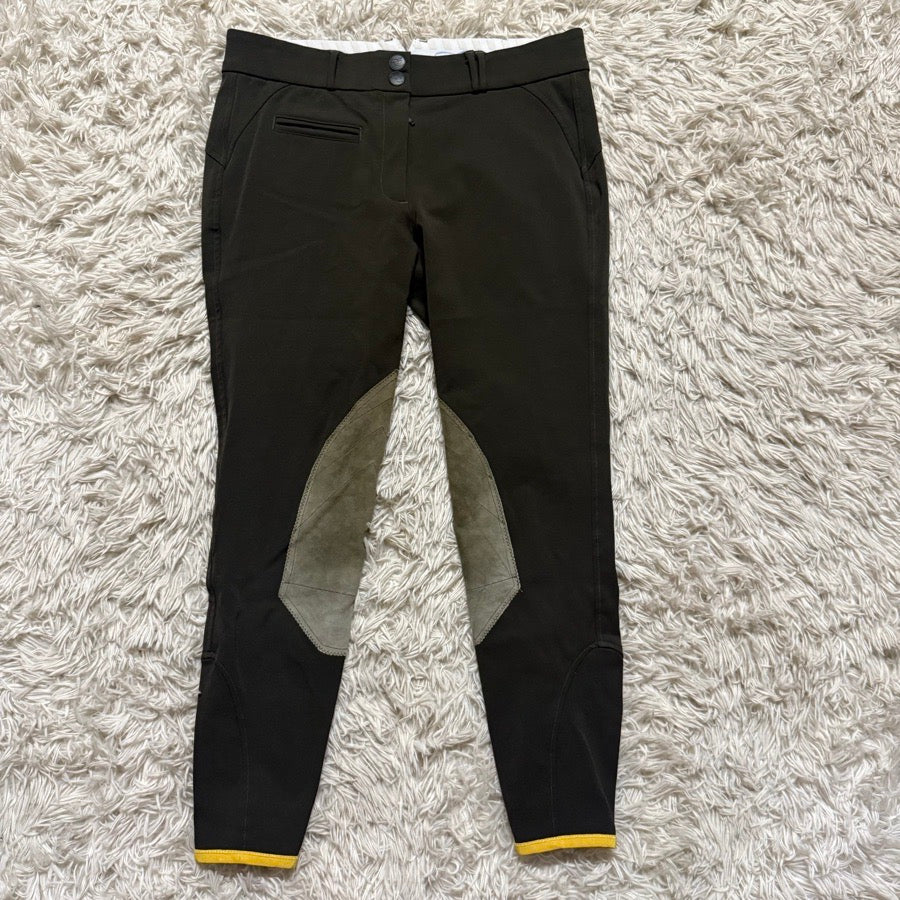 Women’s Size 30 Brown/Green Callidae Knee Patch Horseback Riding Breeches