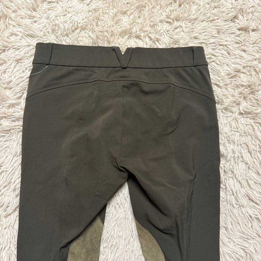 Women’s Size 30 Brown/Green Callidae Knee Patch Horseback Riding Breeches