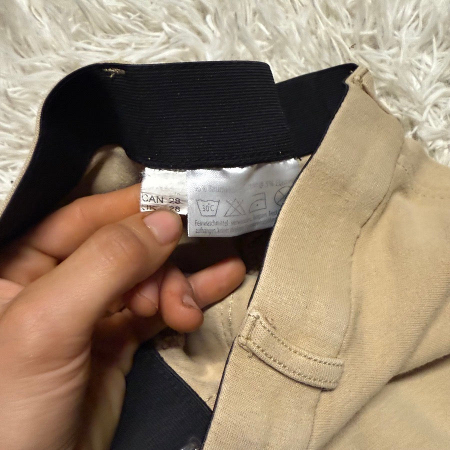 Women’s Size 28 Tan Unbranded Knee Patch Horseback Riding Breeches. Good Cond.