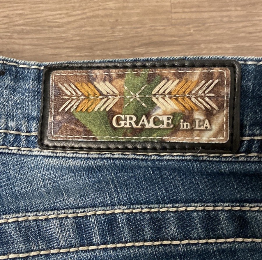 Grace in LA Camo bling jeans