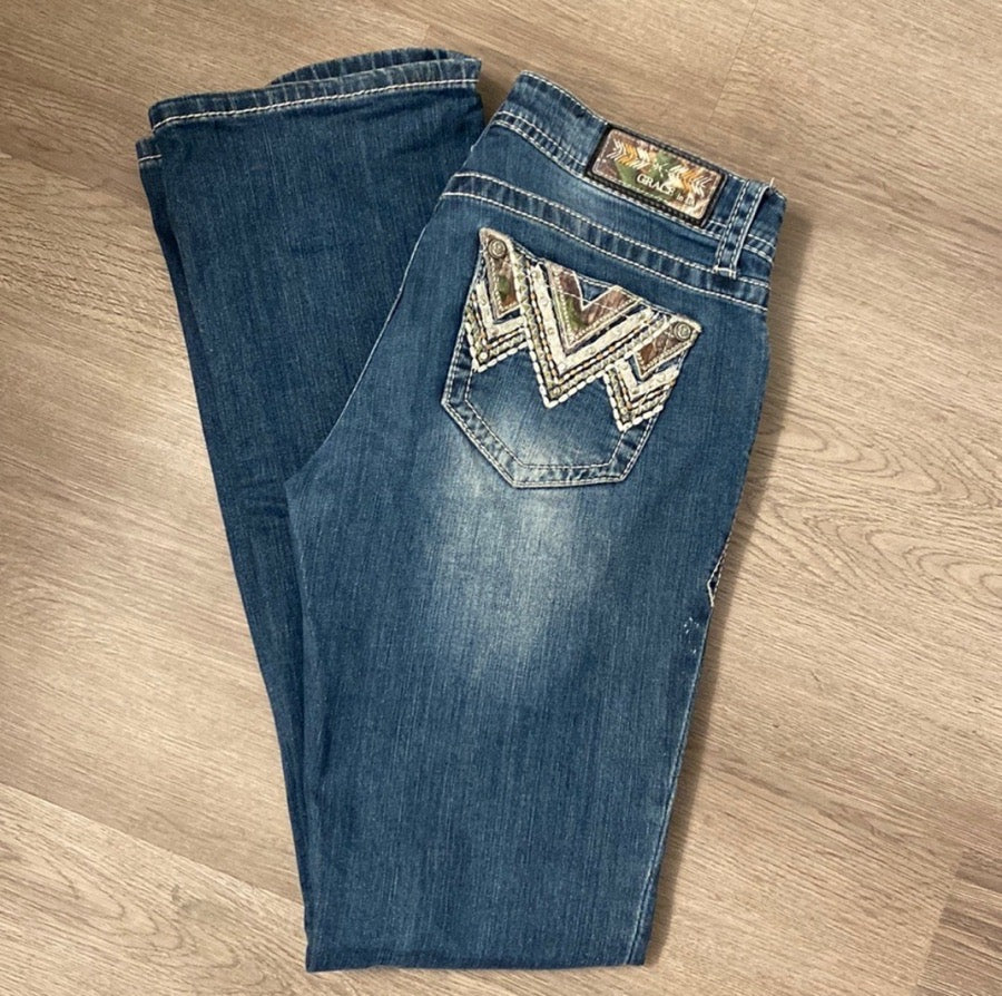 Grace in LA Camo bling jeans