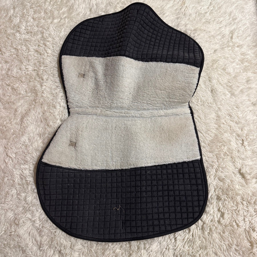 PACIFIC RIM INTERNATIONAL Black PRI English Horseback Riding Padded Saddle Pad (3)
