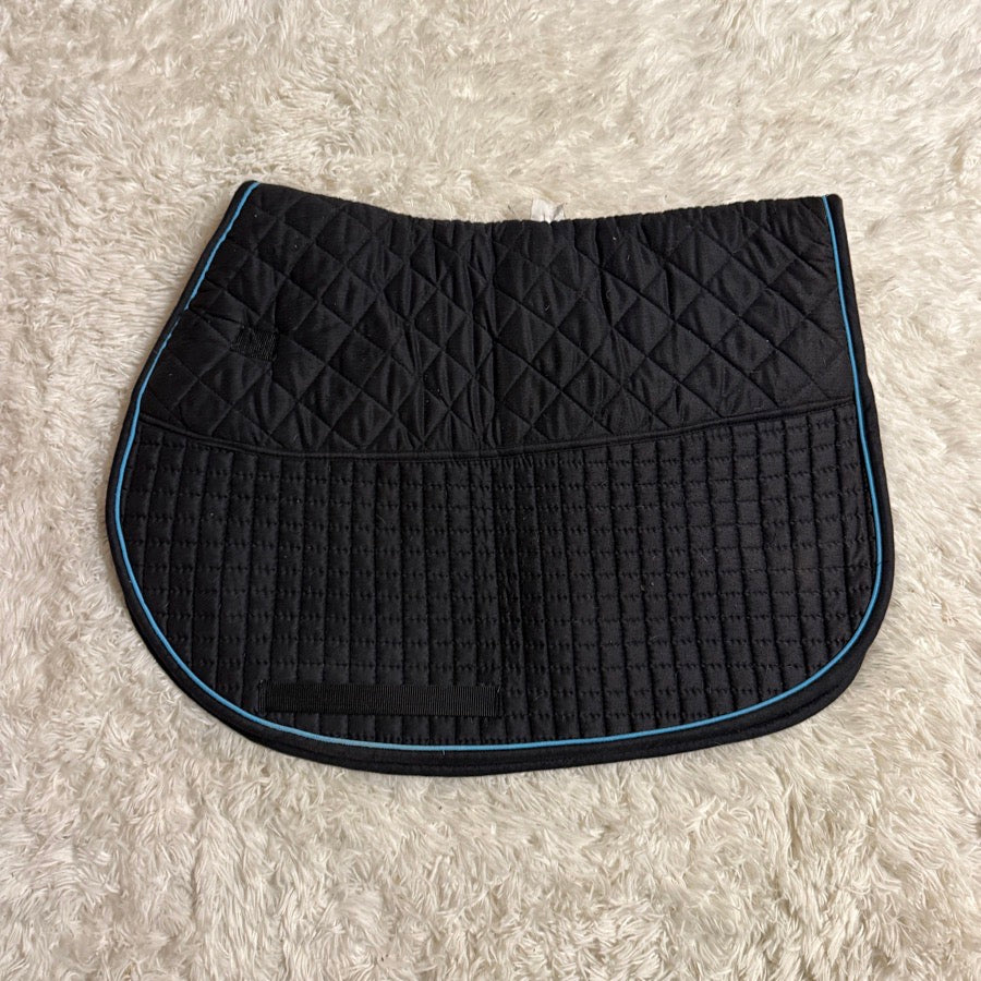 PACIFIC RIM INTERNATIONAL Black PRI English Horseback Riding Padded Saddle Pad (2)