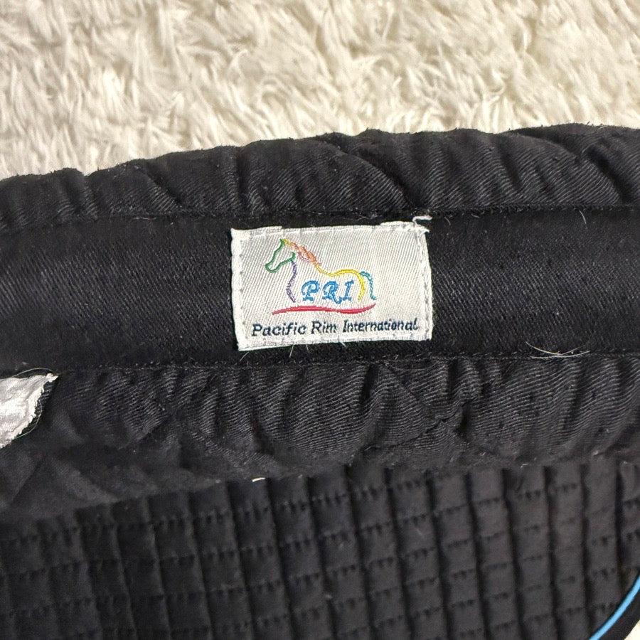PACIFIC RIM INTERNATIONAL Black PRI English Horseback Riding Padded Saddle Pad (4)