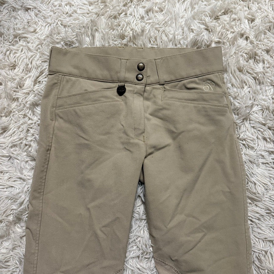 Women’s Size 28 Tan Ovation Knee Patch Horseback Riding Breeches
