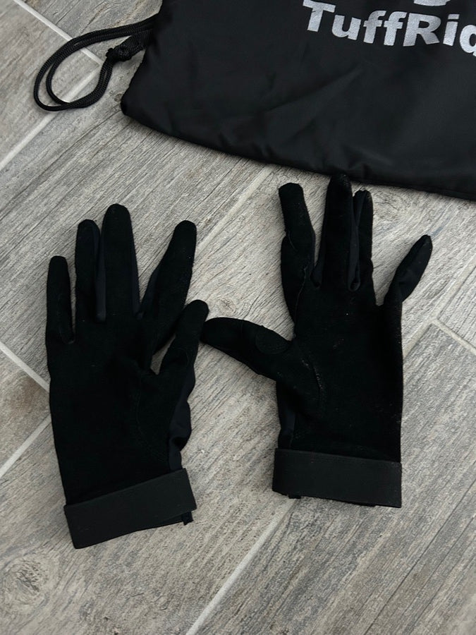 Tuff Rider Medium Helmet and Noble Equestrian Gloves