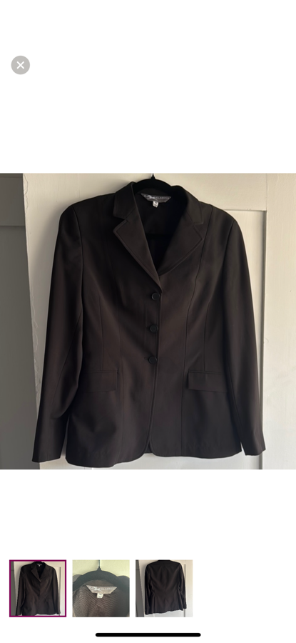 RJ CLASSICS RJ Classics Black Hunt Coat Size 8R