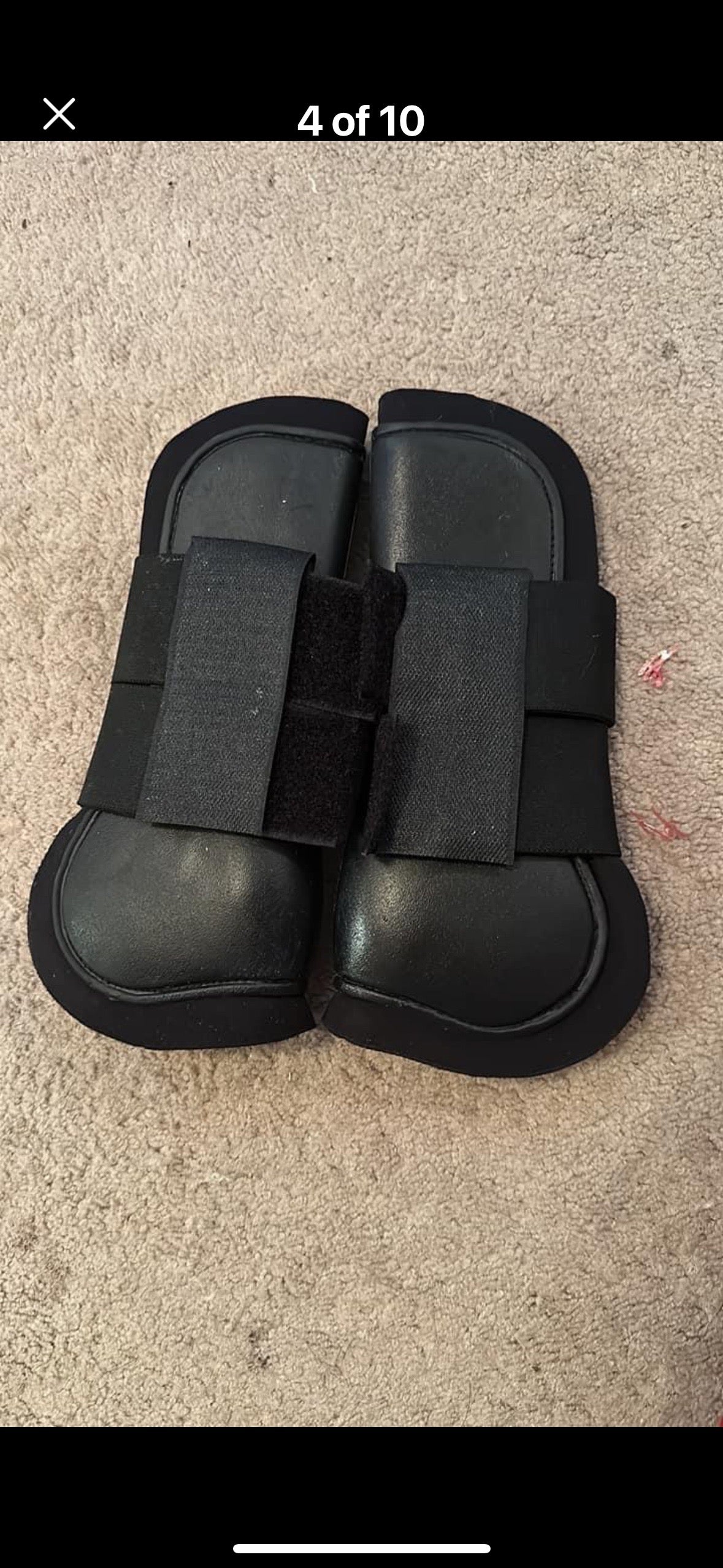 Open front and back boots set