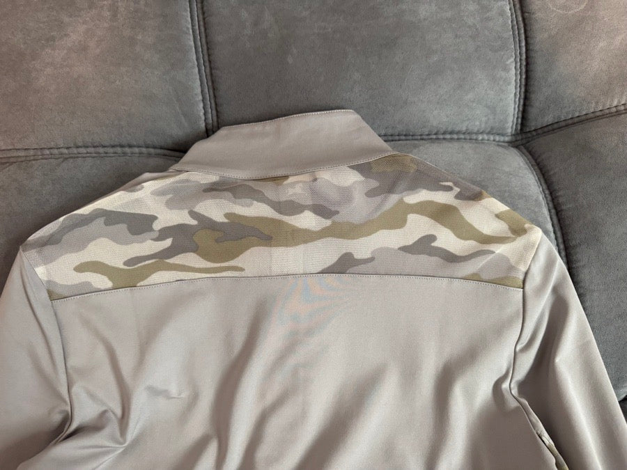 RJ CLASSICS RJ Classic Women’s Grey Sunshirt Quarter zip riding shirt, size XS (2)