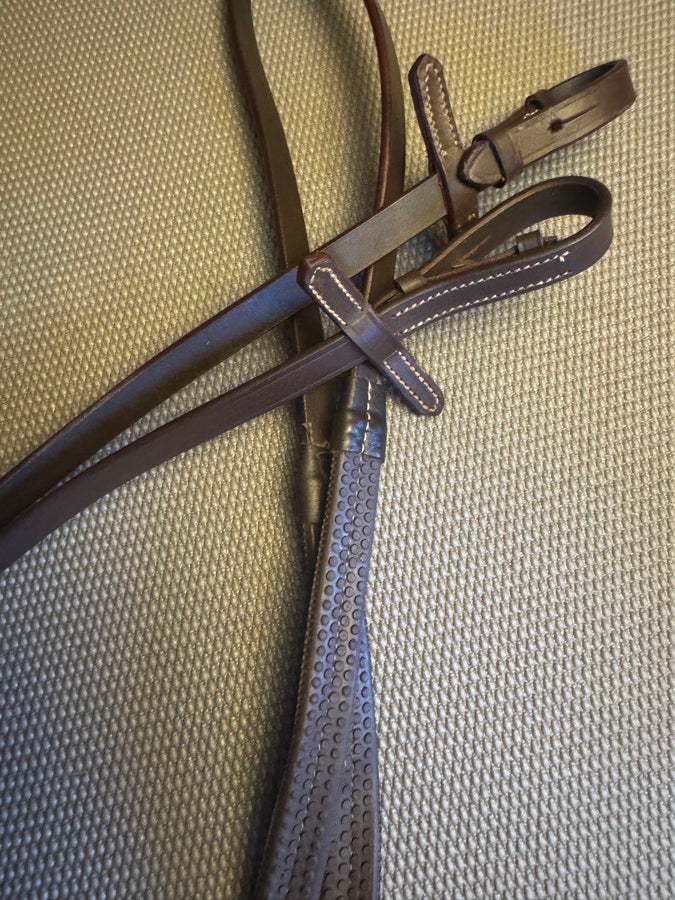 FREE RIDE EQUESTRIAN FRE Fancy Stitch Ergonomic Bridle With Reins (6)