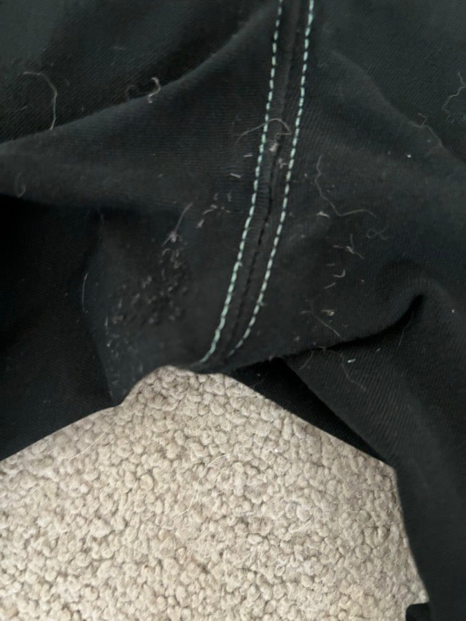 34L Smartpak Piper original mid-rise, black with Spearmint, knee patch. Good
