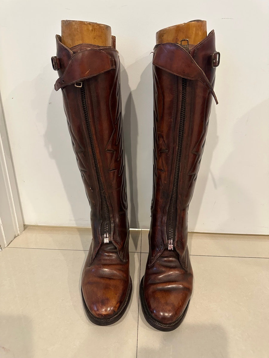 Stunning Men’s Polo front-zip Boots Argentinian-made