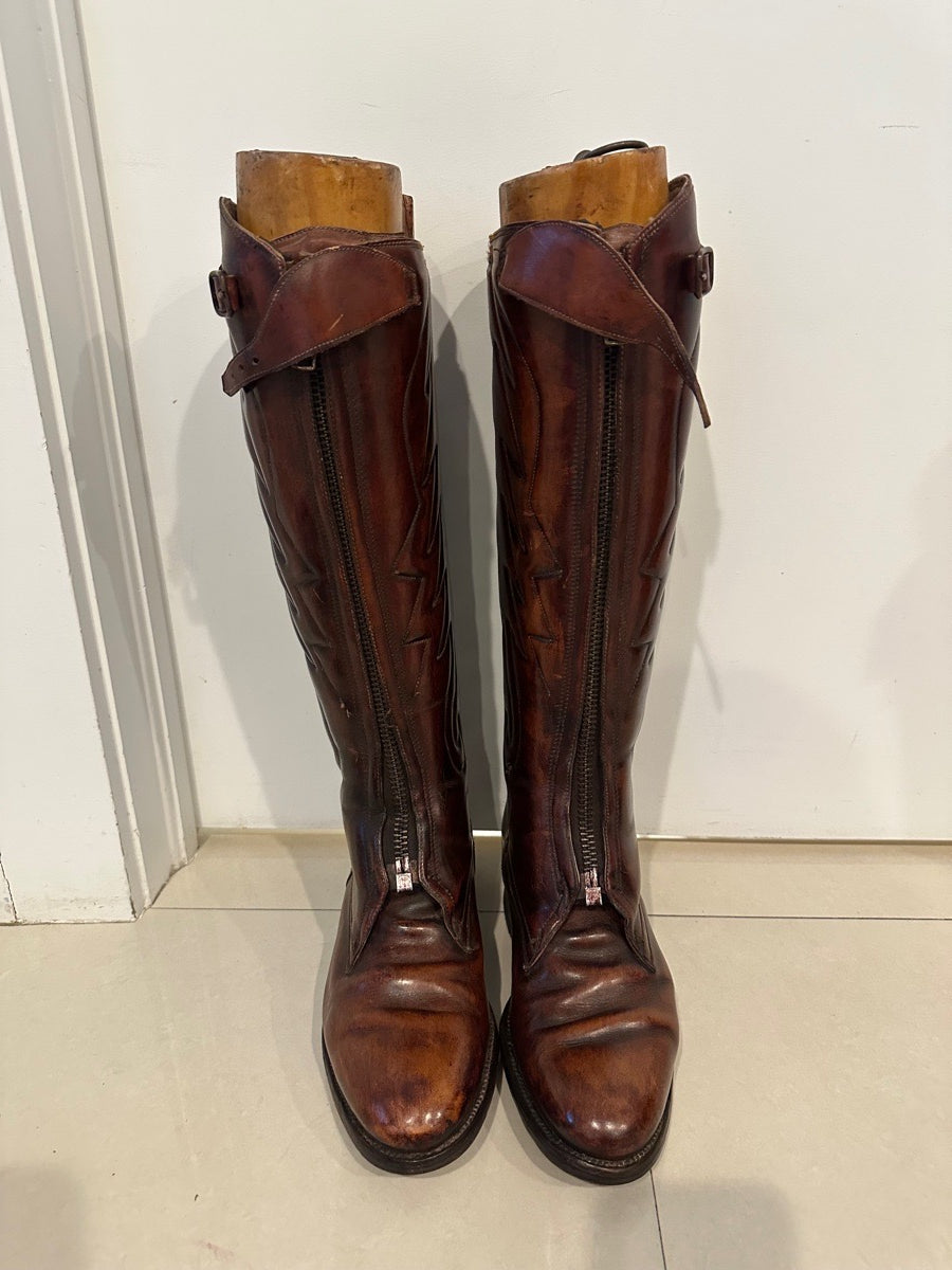 Stunning Men’s Polo front-zip Boots Argentinian-made
