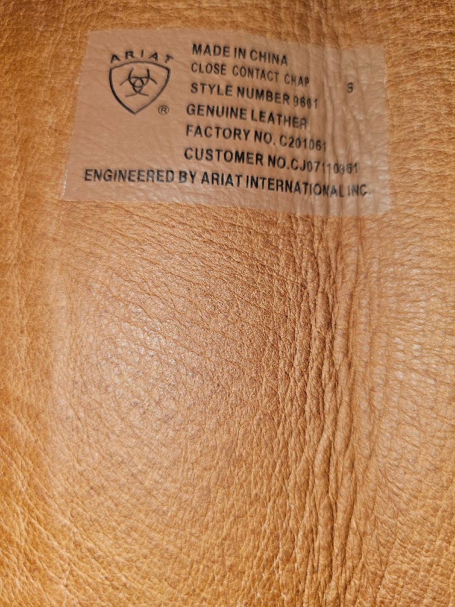 Ariat contour leather half chaps ladies small