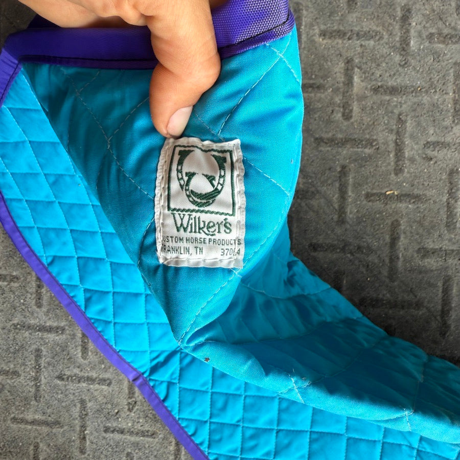 WILKER'S Wilker’s Blue/Purple Horseback Riding English Baby Saddle Pad. Good Condition. (4)