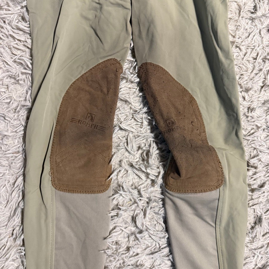 Women’s Size 26L Tan Romfh Knee Patch Horseback Riding Breeches