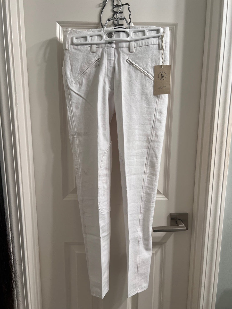 Free x Rein The Hunt White Show Breeches Size 26L