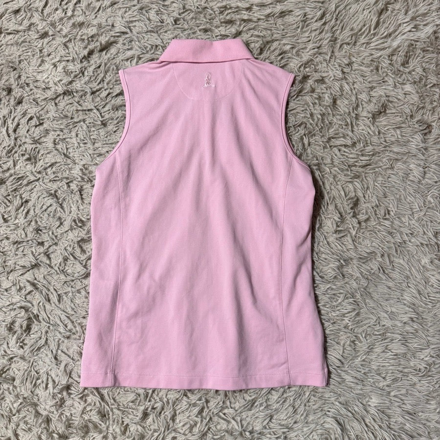 Other Women’s Medium Pink Ping Sleeveless Athletic Polo Shirt (4)