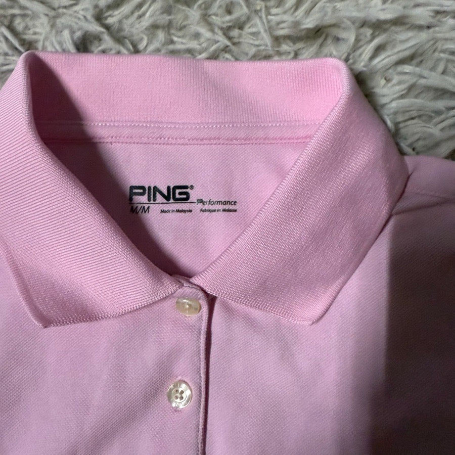 Other Women’s Medium Pink Ping Sleeveless Athletic Polo Shirt (3)