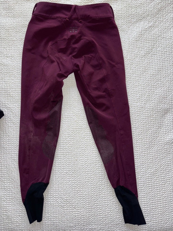 For Horses Breeches “Remie” Lightweight Hunter Jumper burgundy